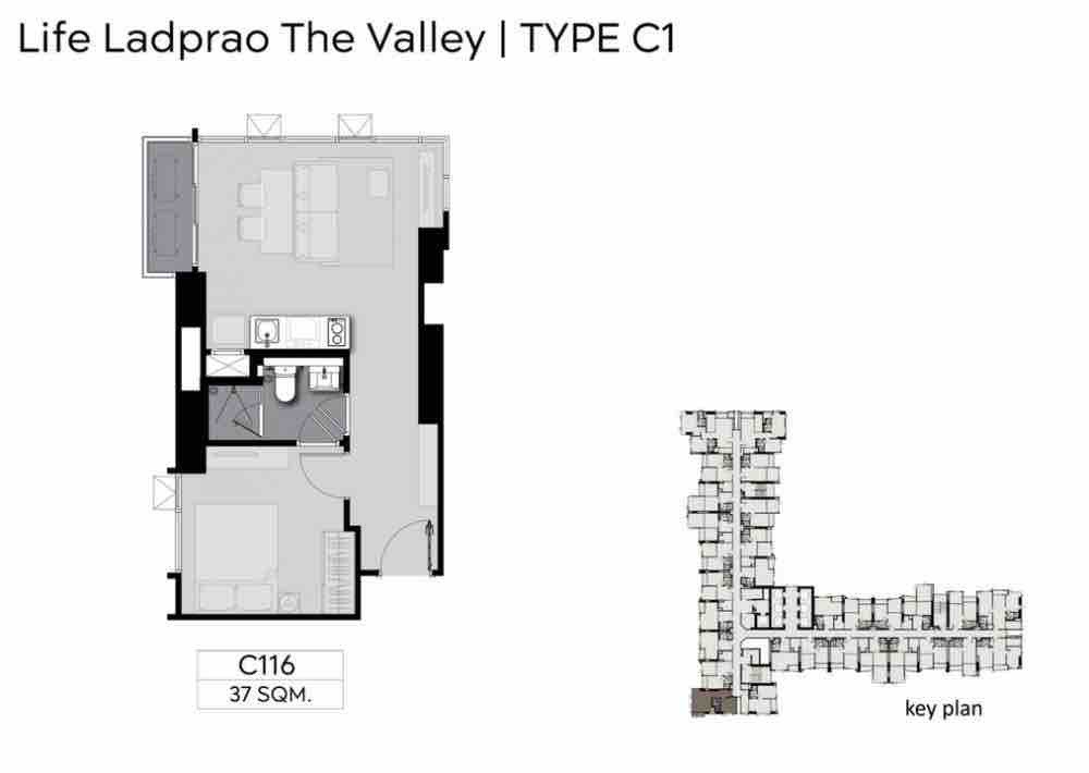 💙 Life Ladprao Valley 🔥ราคาเช่าสุดคุ้ม 29,500 บาท/เดือน 1 Bedroom Plus 🔥