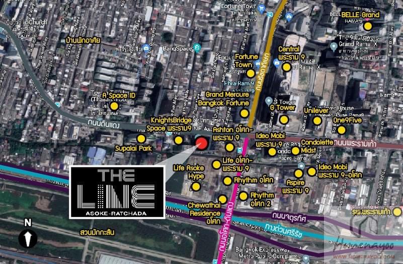 💜THE LINE Asoke-Ratchada 🔥ห้องสวย ราคาเช่า เพียง 18,000 บาท/เดือน🔥