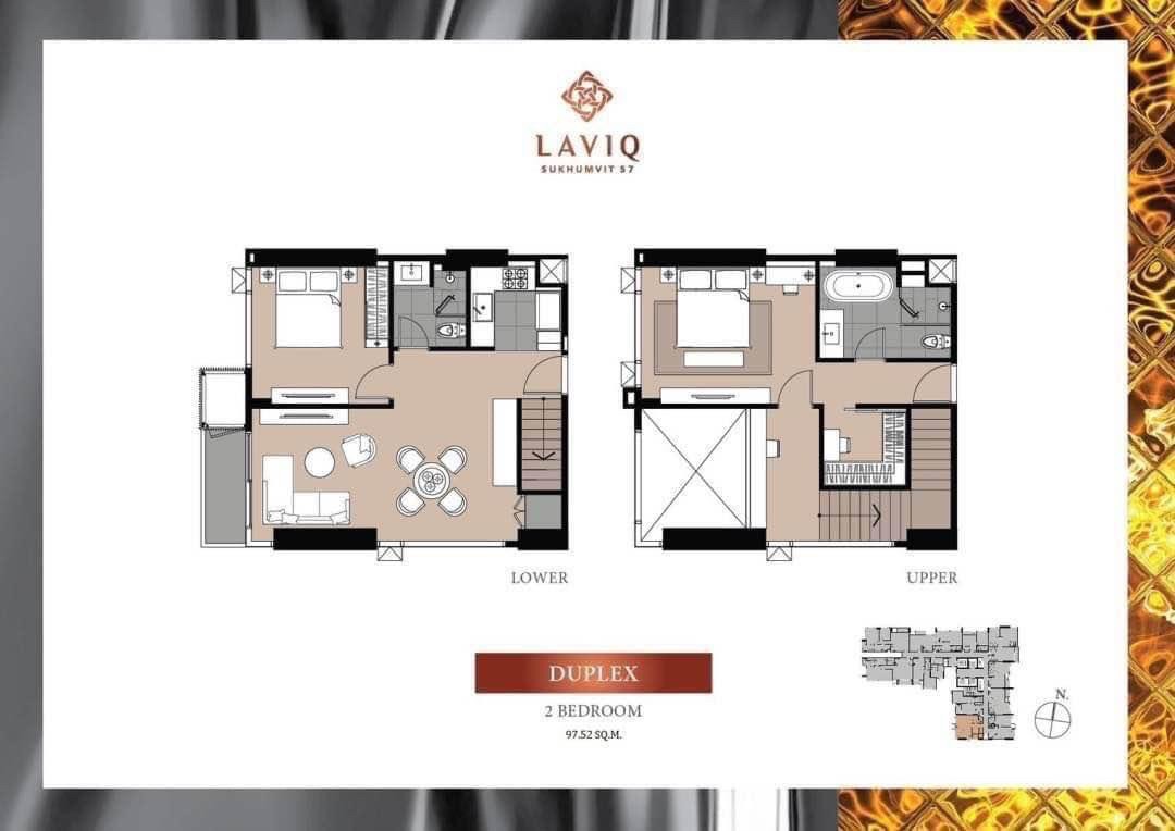 ✨ Luxury Class Condo For rent : Laviq Sukhumvit 57 ✨ 🔥2 BR 